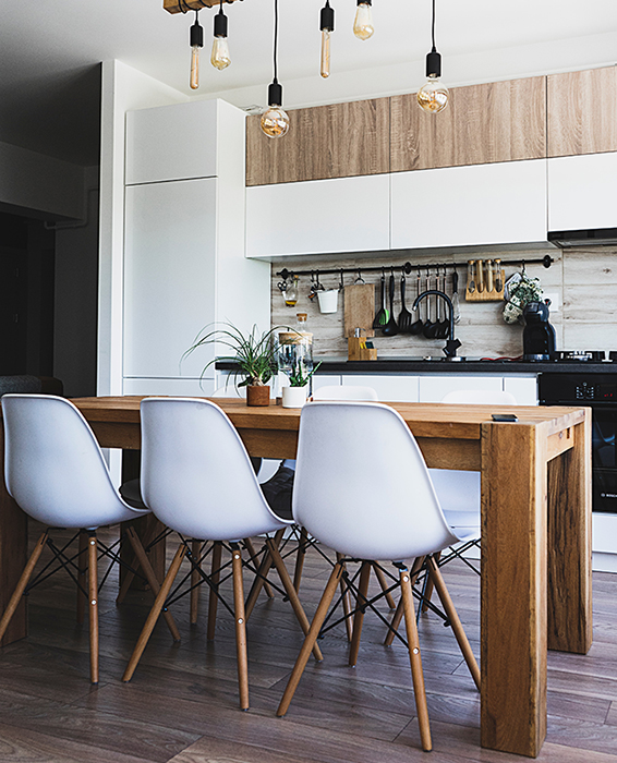 lacquer and melamine kitchen