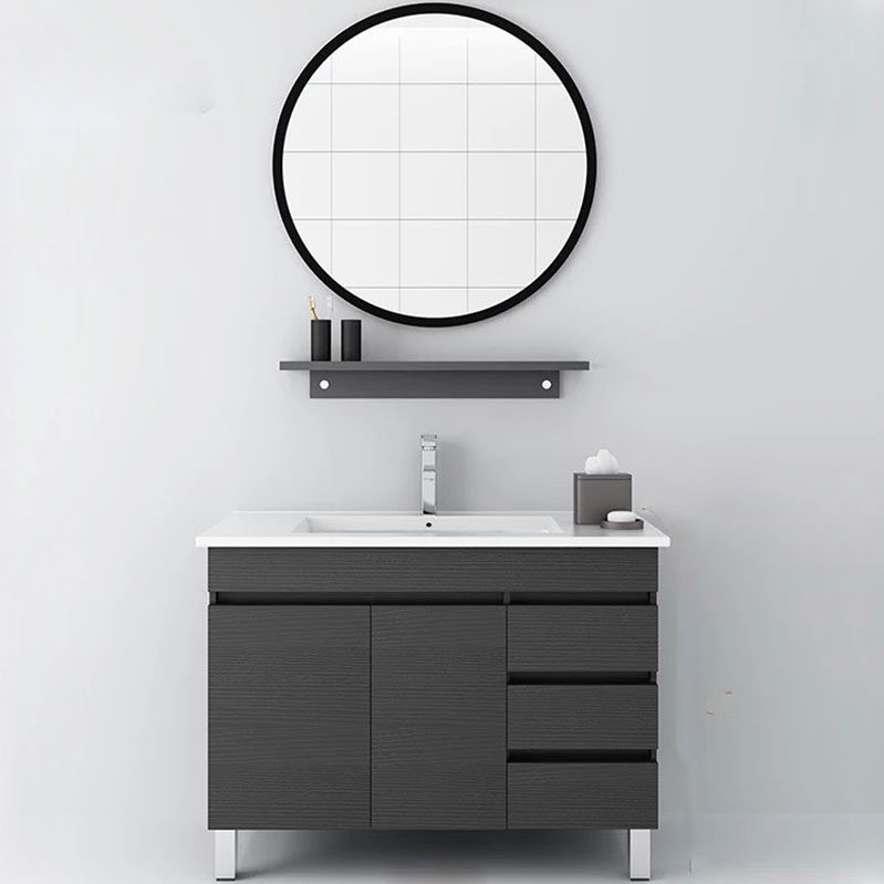 gray texture bathroom cabinet